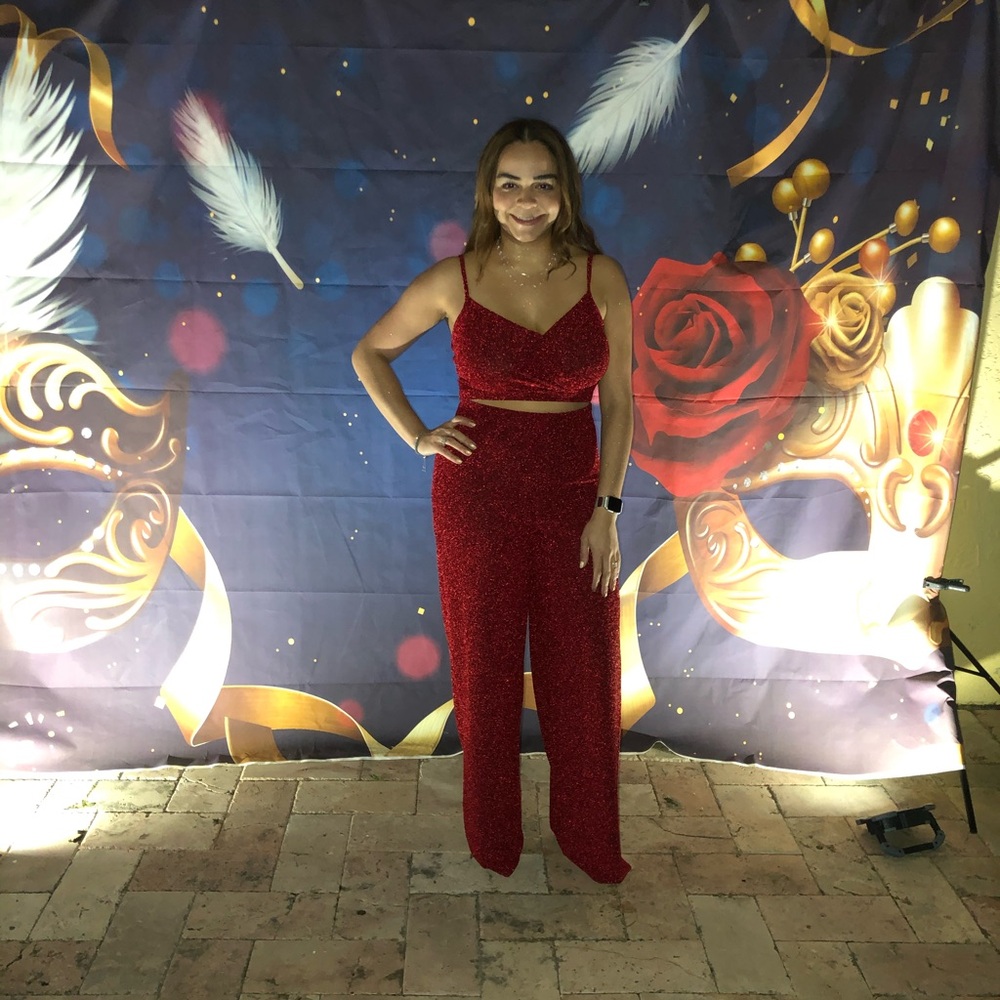 Windsor Red Glitter Jumpsuit